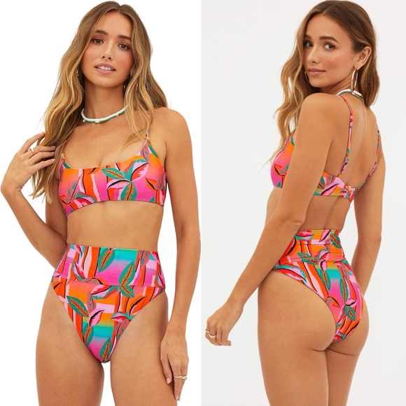 Beach Riot Other - NWT Beach Riot Bikini Set Palm Beach High Waist